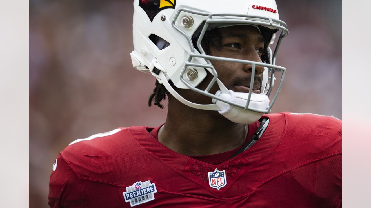 PHOENIX, AZ - SEPTEMBER 25: Arizona Cardinals linebacker Dennis Gardeck (45)  warming up during the N