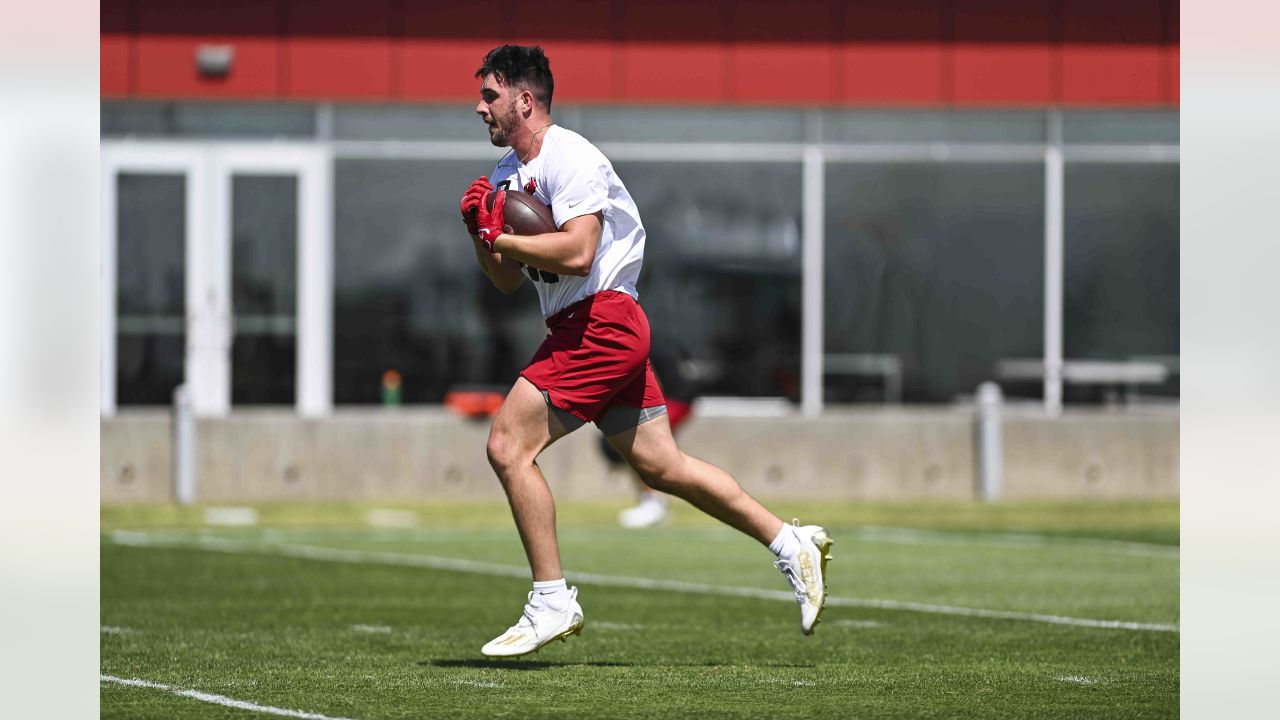 Arizona Cardinals rookie Jon Gaines II works out during an NFL football  mini camp, Friday, May 12, 2023, in Tempe, Ariz. (AP Photo/Matt York Stock  Photo - Alamy