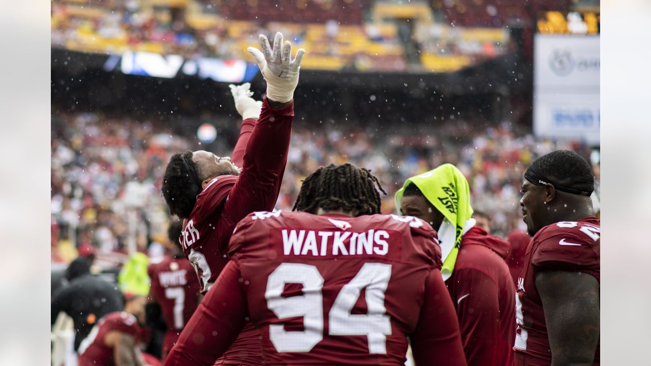 PHOENIX, AZ - SEPTEMBER 25: Arizona Cardinals linebacker Dennis Gardeck (45)  warming up during the N