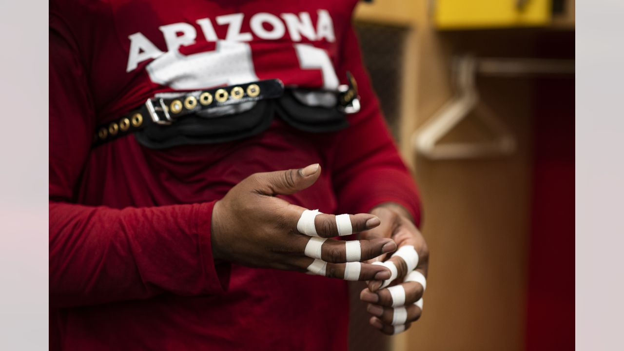 Arizona Cardinals safety Budda Baker (3) warms up before an NFL football  game against the New Orleans Saints, Thursday, Oct. 20, 2022, in Glendale,  Ariz. (AP Photo/Rick Scuteri Stock Photo - Alamy