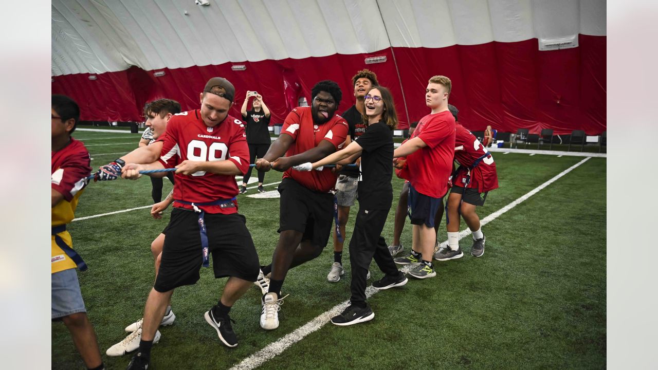 Photos: Arizona Cardinals host Mikey's League youth football camp