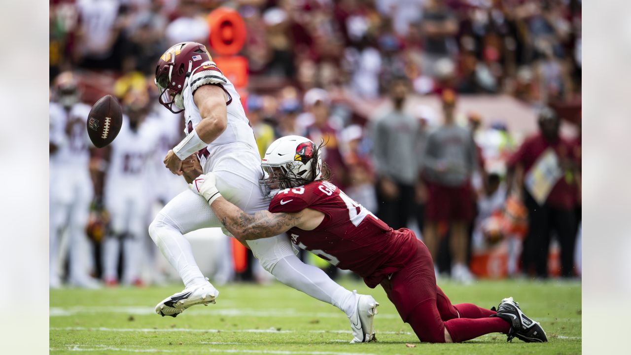 Arizona Cardinals linebacker Dennis Gardeck (45) rushes during a NFL  football game against the Houston Texans, Sunday, Oct. 24, 2021, in  Glendale, Ariz. (AP Photo/Matt Patterson Stock Photo - Alamy