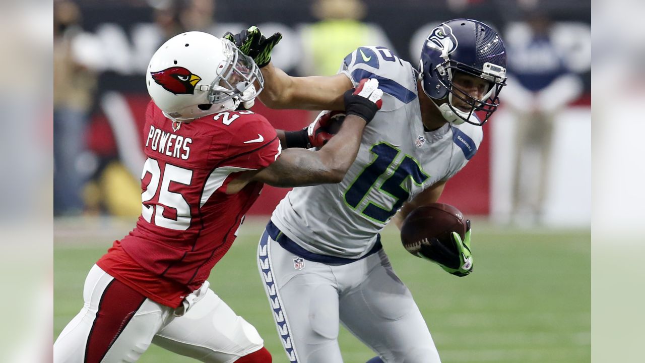 Los Angeles Chargers wide receiver Joshua Palmer (5) during the first half  of an NFL football game against the Arizona Cardinals, Sunday, Nov. 27,  2022, in Glendale, Ariz. (AP Photo/Rick Scuteri Stock