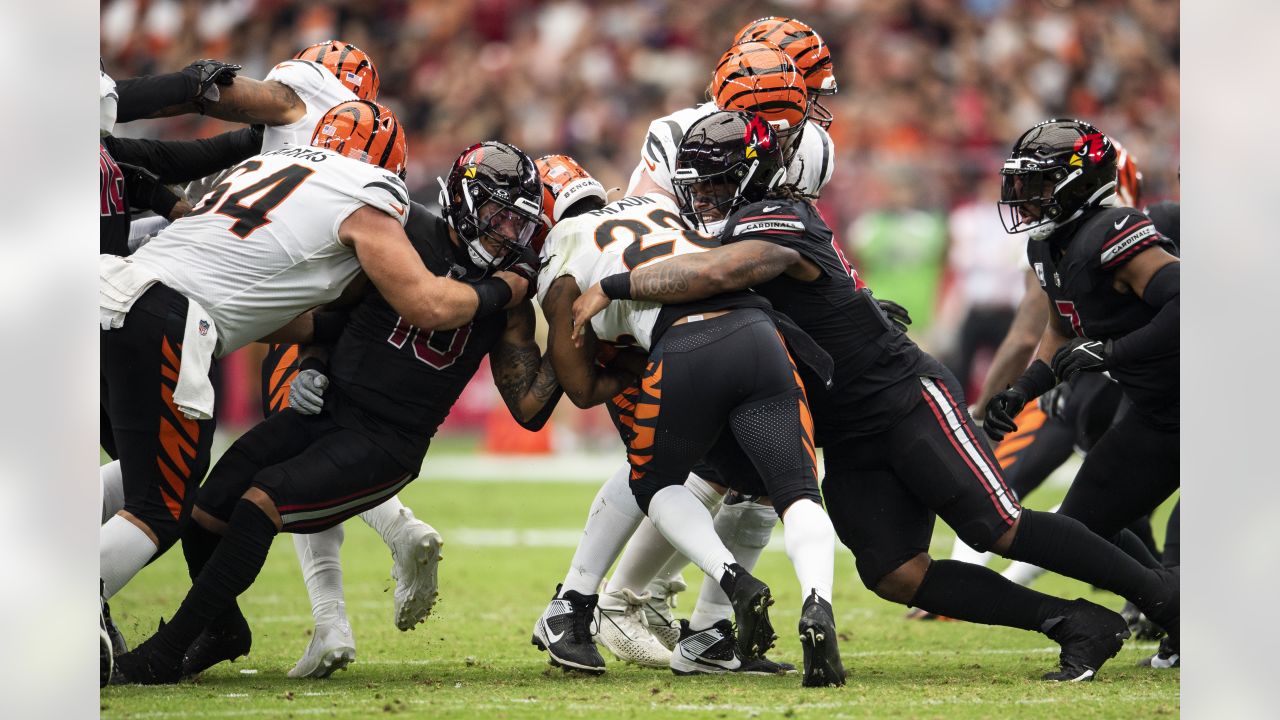 Detroit Lions' Josh Woods watches against the Cincinnati Bengals