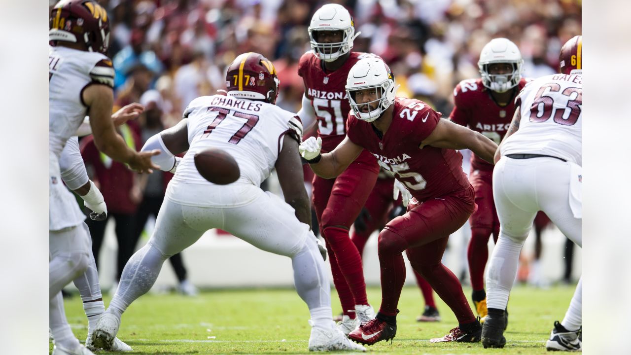 Arizona Cardinals linebacker Dennis Gardeck (45) rushes during a NFL  football game against the Houston Texans, Sunday, Oct. 24, 2021, in  Glendale, Ariz. (AP Photo/Matt Patterson Stock Photo - Alamy