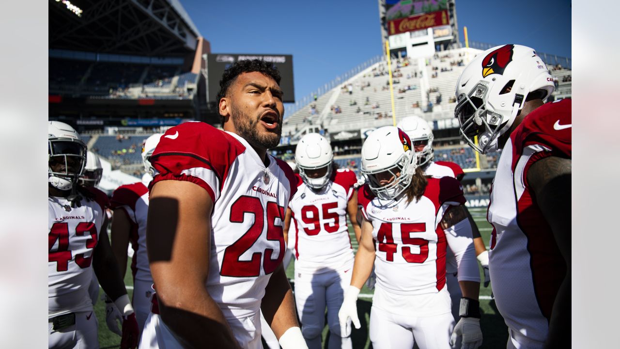 Seattle, WA, USA. 16th Oct, 2022. Seattle Seahawks wide receiver DK Metcalf  (14) during a game between the Arizona Cardinals and Seattle Seahawks at  Lumen Field in Seattle, WA. The Seahawks won