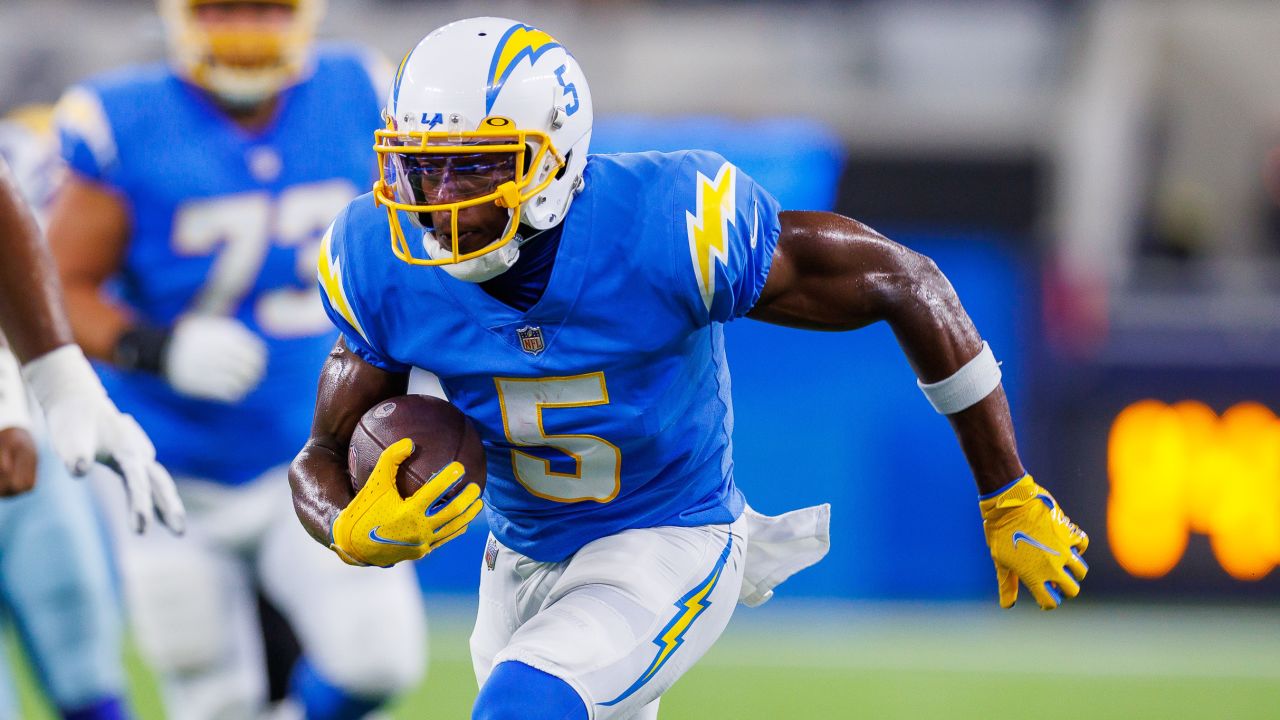 Los Angeles Chargers offensive tackle Trey Pipkins III (79) during the  first half of an NFL football game against the Arizona Cardinals, Sunday,  Nov. 27, 2022, in Glendale, Ariz. (AP Photo/Rick Scuteri