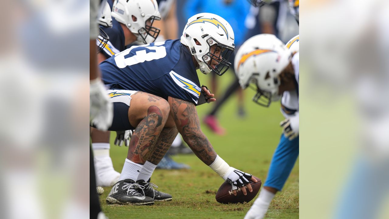 Men's Nike Mike Pouncey Powder Blue Los Angeles Chargers Game Jersey