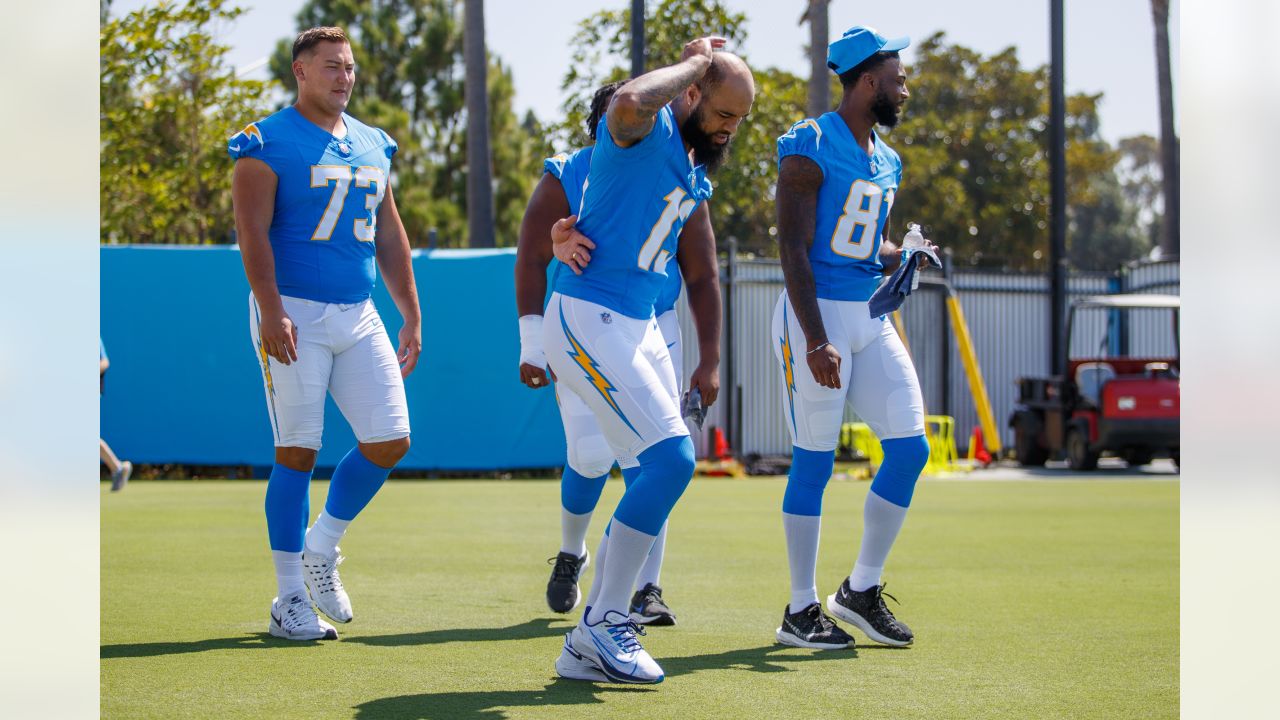 Donald Parham Jr. Los Angeles Chargers Game-Used #89 Powder Blue Jersey vs.  Denver Broncos on October 17 2022