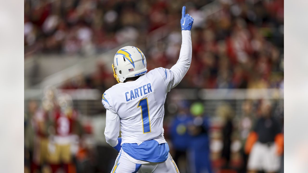 Tre McKitty Los Angeles Chargers Game-Used #88 White Jersey vs. San  Francisco 49ers on November 13 2022