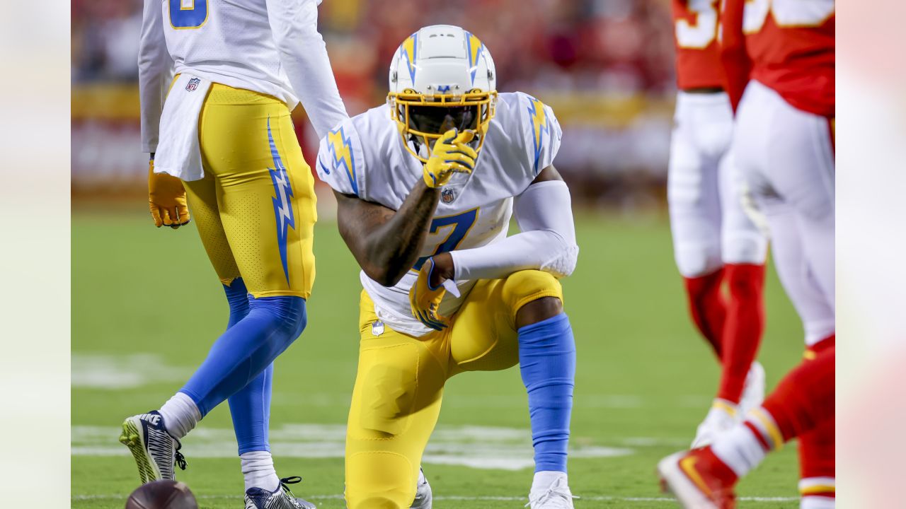 KJ Hill Los Angeles Chargers Nike Game-Used #84 White Jersey vs. Kansas  City Chiefs on September 26 2021