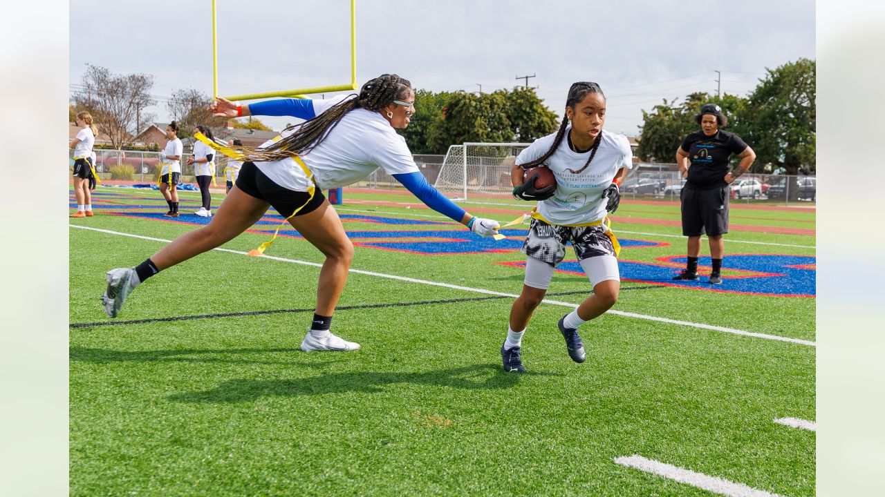 Chargers Host Girl Scouts at HPC for Flag Football Camp