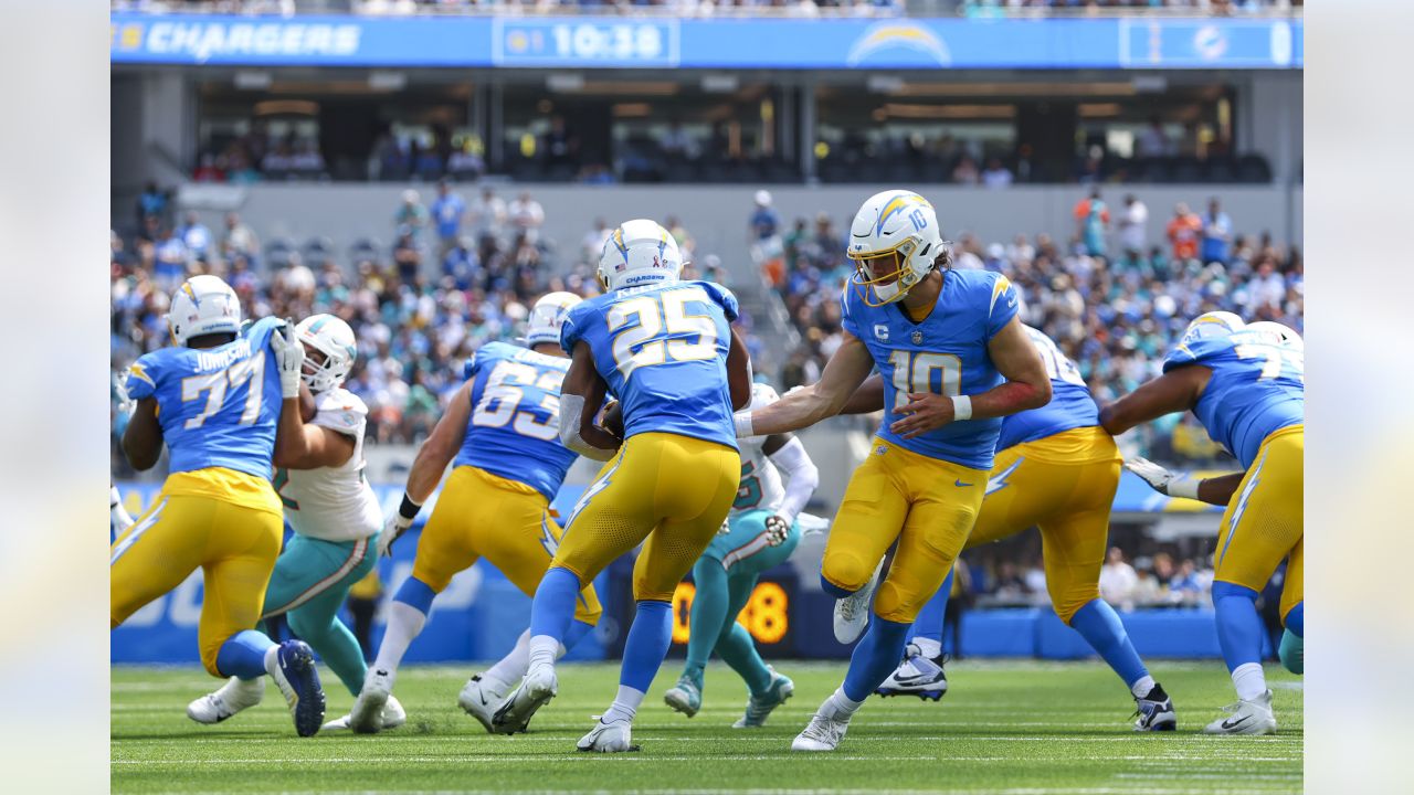 Los Angeles Chargers fans flock to SoFi Stadium for season opener against  Dolphins