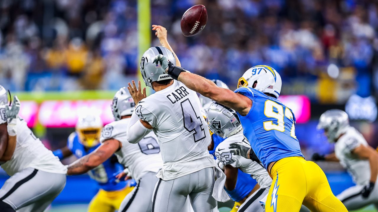 Close-up view Raiders vs. Chargers 