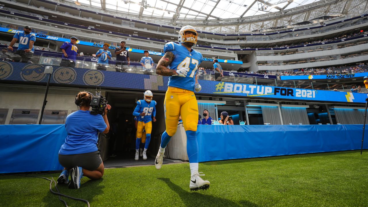 Los Angeles Chargers fans flock to SoFi Stadium for season opener