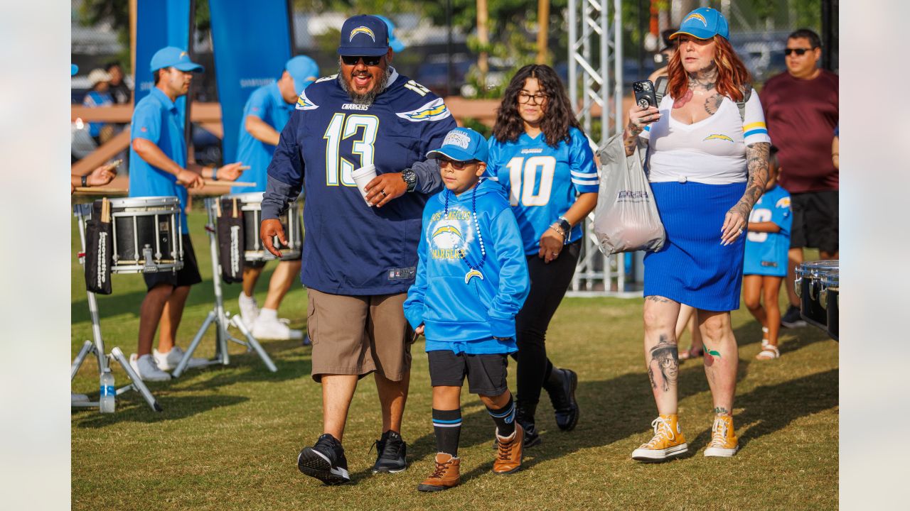 Los Angeles Chargers wide receiver Joshua Palmer (5) participates in a  drill during the NFL football team's training camp, Saturday, July 29,  2023, in Costa Mesa, Calif. (AP Photo/Ashley Landis Stock Photo - Alamy