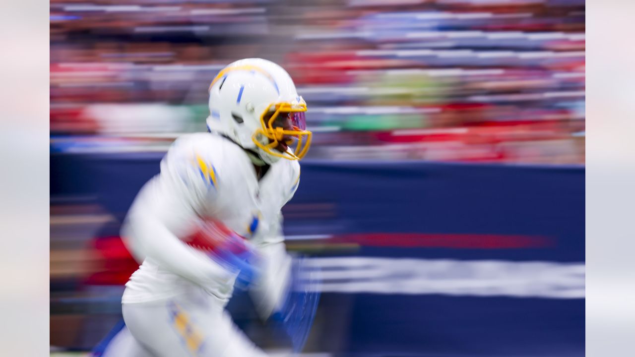 Houston, TX, USA. 2nd Oct, 2022. A Los Angeles Chargers helmet