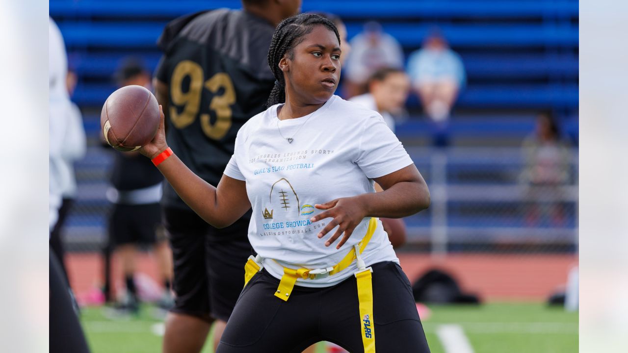 Chargers Host Girl Scouts at HPC for Flag Football Camp