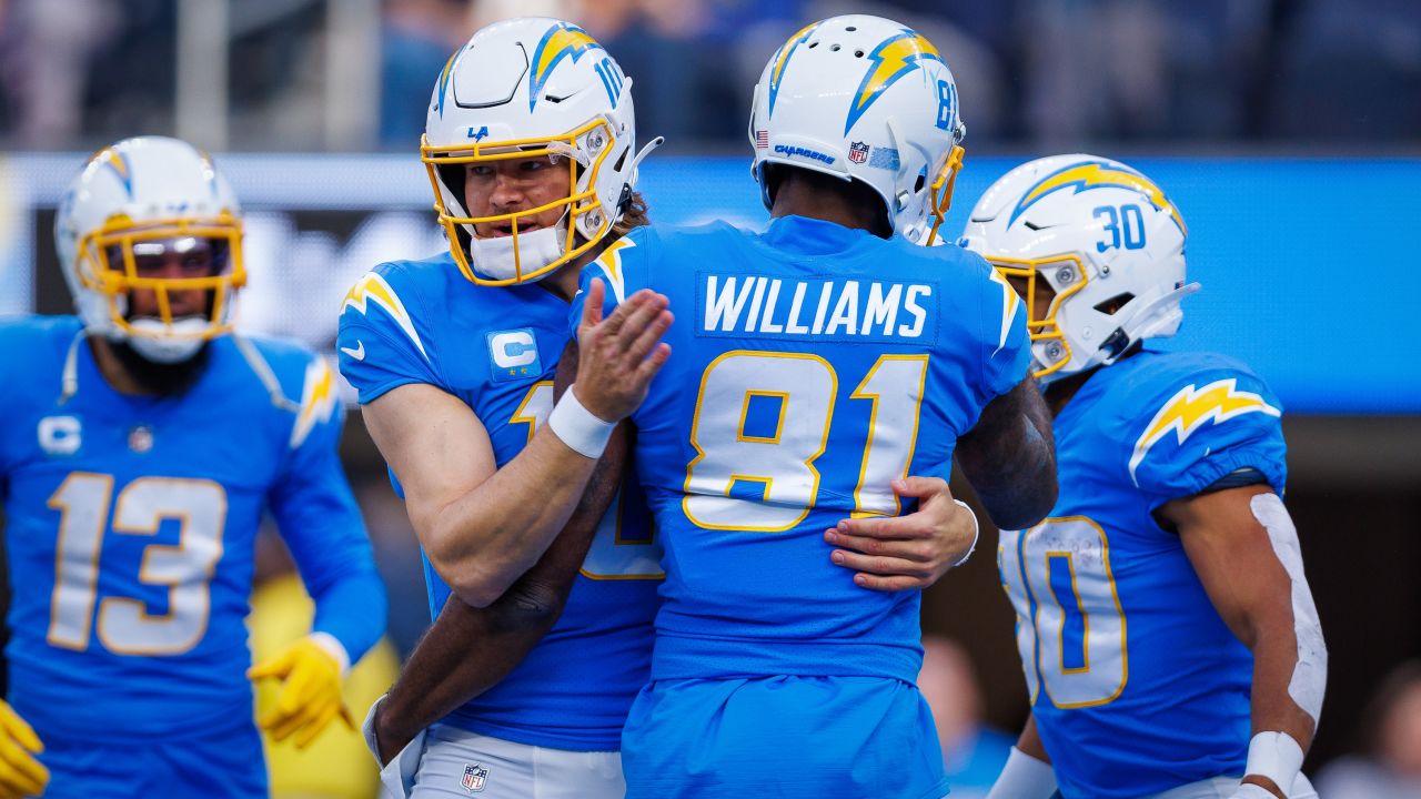 Los Angeles Rams wide receiver Tyler Hudson (86) catches the ball before an  NFL preseason football game against the Los Angeles Chargers, Saturday,  Aug. 12, 2023, in Inglewood, Calif. (AP Photo/Kyusung Gong