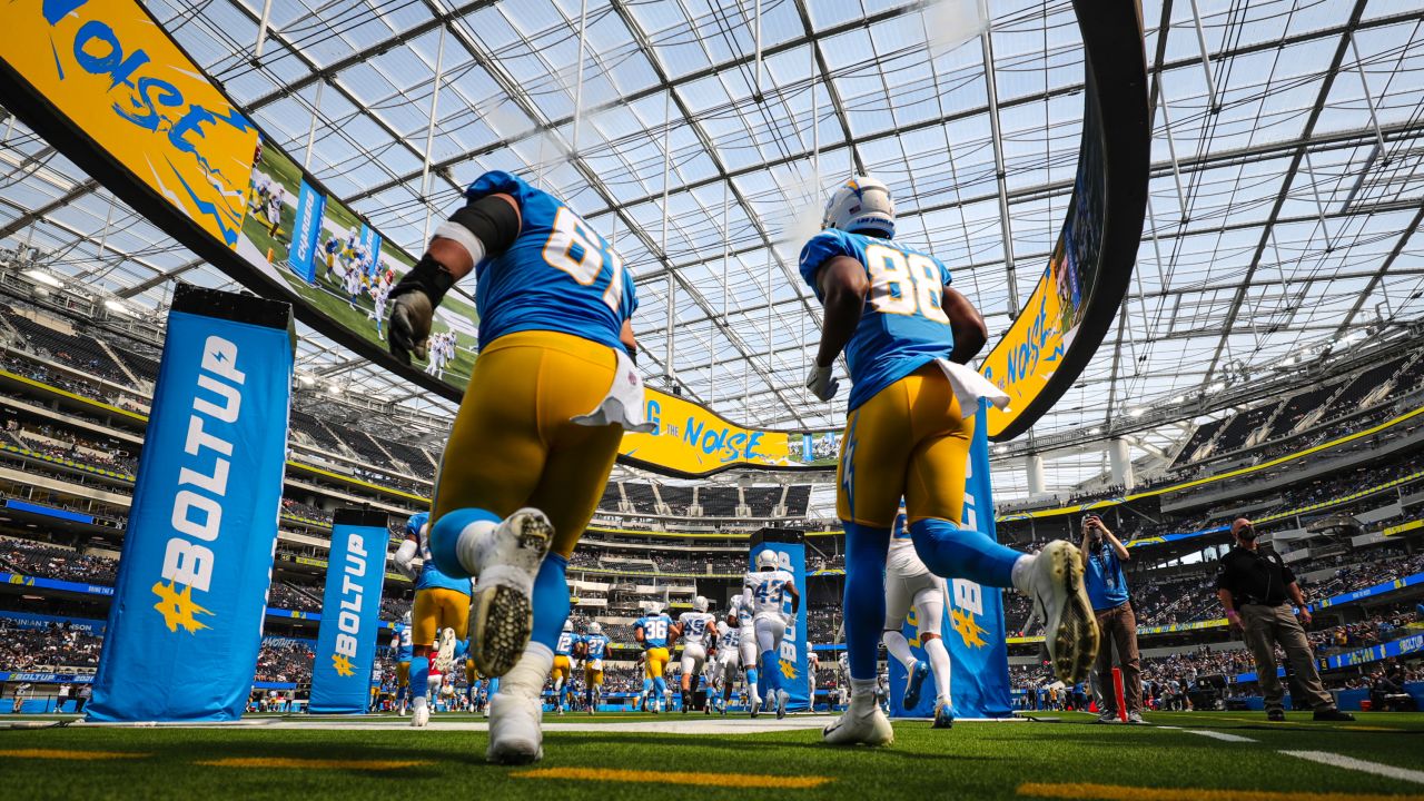 Los Angeles Chargers fans flock to SoFi Stadium for season opener