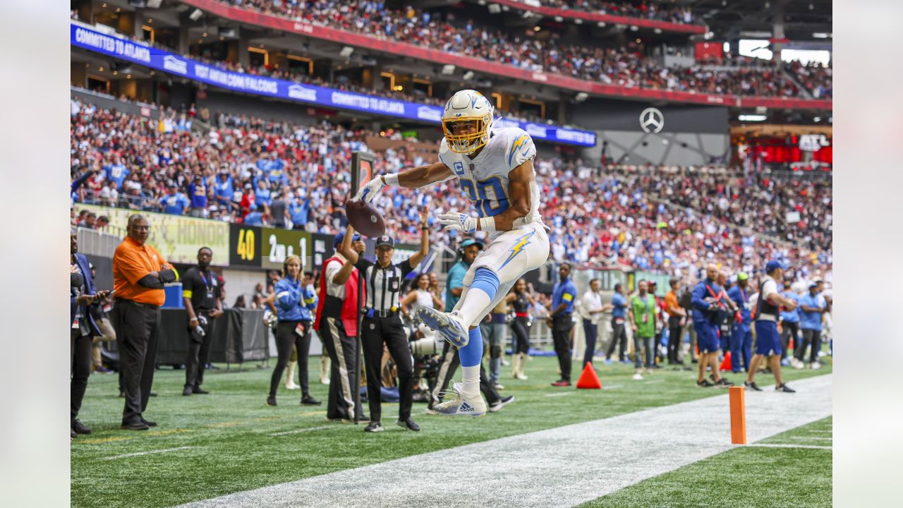 Los Angeles Chargers vs. Atlanta Falcons. Fans support on NFL Game