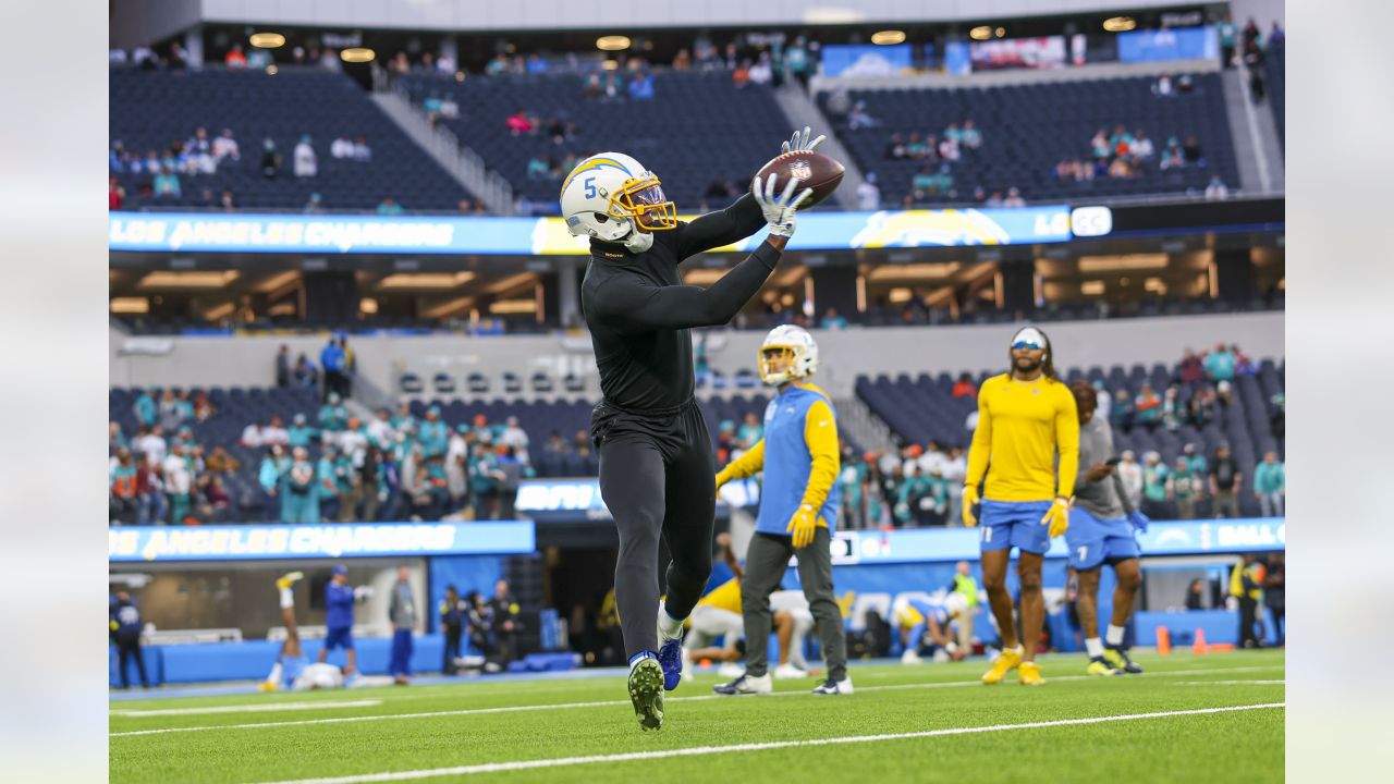 December 11, 2022 Los Angeles Chargers quarterback Justin Herbert  celebrates a first down run during the NFL football game against the Miami  Dolphins in Inglewood, California. Mandatory Photo Credit : Charles  Baus/CSM/Sipa