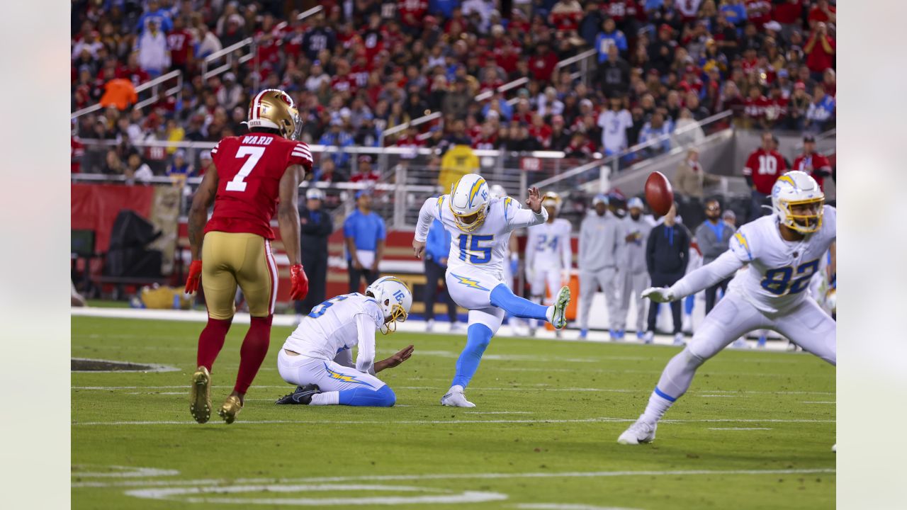 Los Angeles Chargers tight end Tre' McKitty (88) before an NFL football  game against the San Francisco 49ers in Santa Clara, Calif., Sunday, Nov.  13, 2022. (AP Photo/Jed Jacobsohn Stock Photo - Alamy