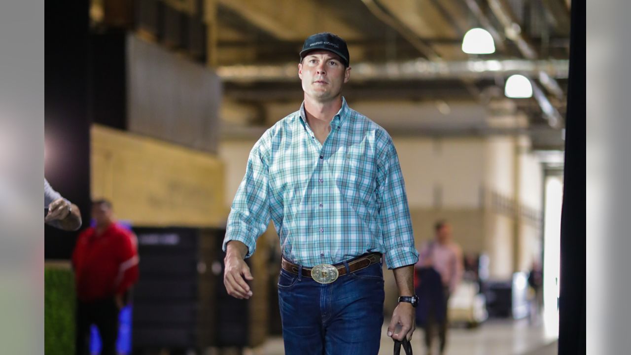 Philip Rivers arrives at ROKiT Field at StubHub Center ahead of the Week 16 matchup against the Baltimore Ravens.