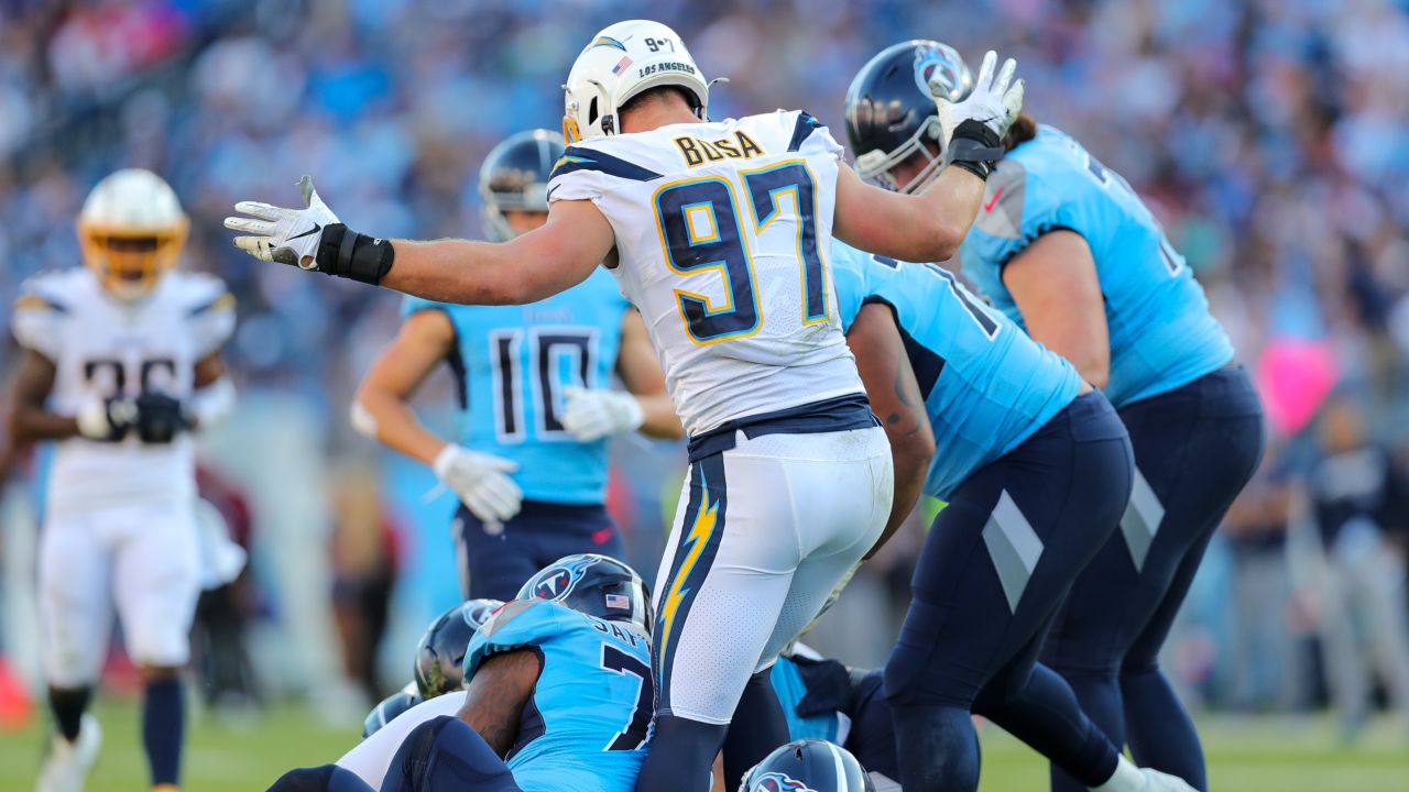 Nashville, TN, USA. 17th Sep, 2023. Los Angeles Chargers wide receiver Mike  Williams (81) makes a catch against the Tennessee Titans during the second  half of an NFL game between the Los