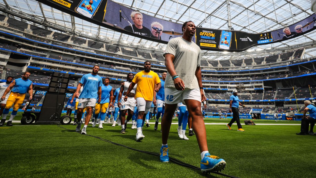 Los Angeles Chargers fans flock to SoFi Stadium for season opener