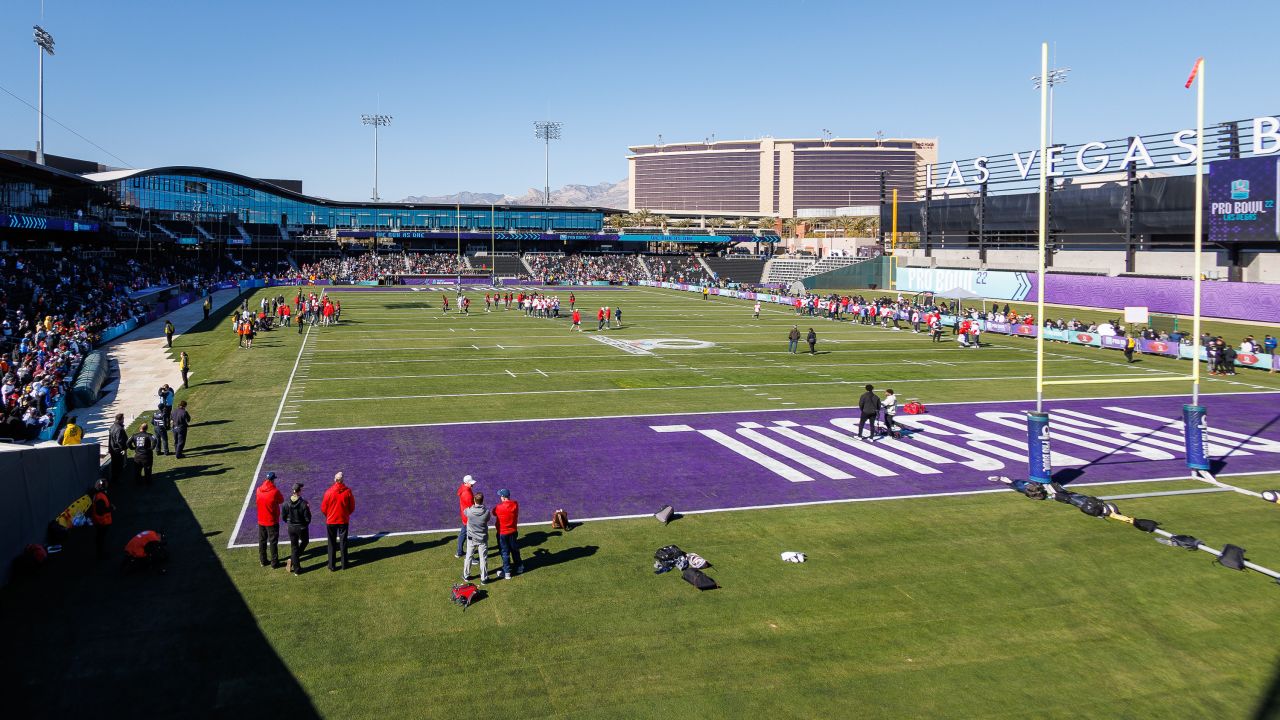 Las Vegas Ballpark turns into football field ahead of 2022 NFL Pro Bowl