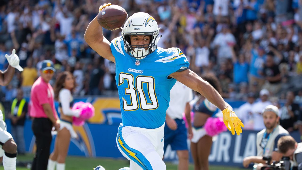 Drue Tranquill Los Angeles Chargers Game-Used #49 Powder Blue Jersey vs.  Miami Dolphins on December