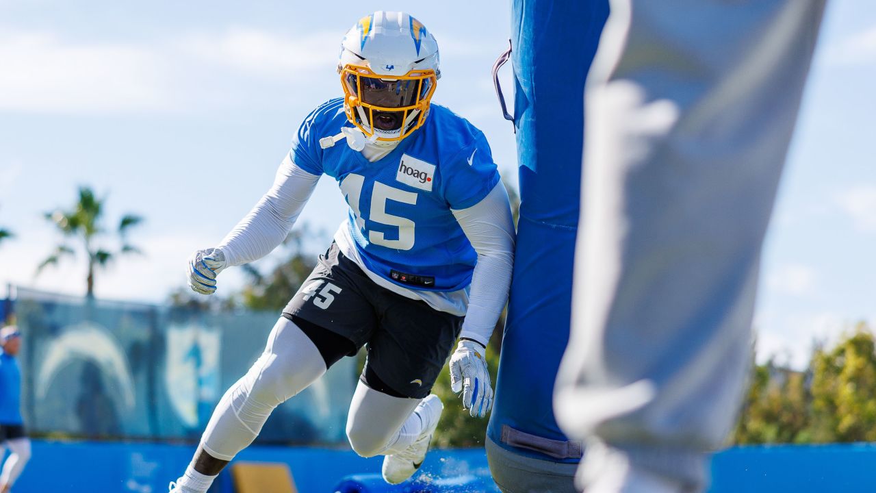 Jeremiah Attaochu San Diego Chargers Game-Used #97 White Jersey vs. Houston  Texans on November 27