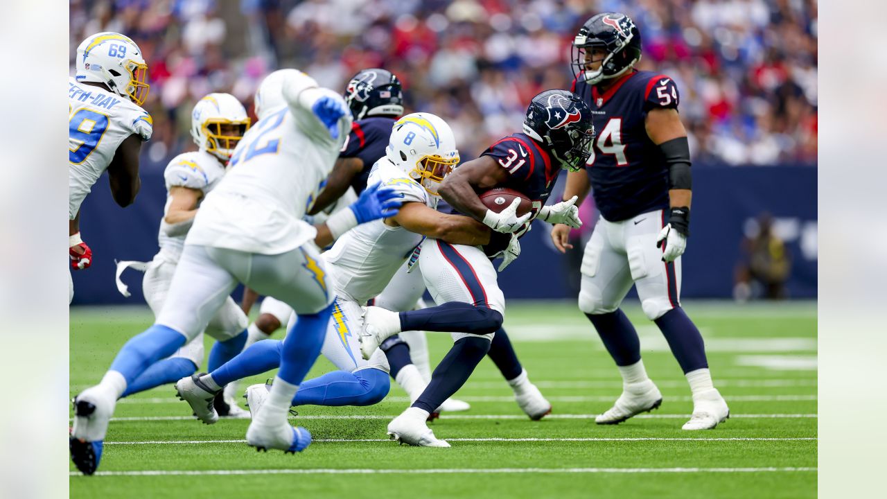 Instant replay tent at an NFL football game between the Houston Texans and  the San Diego Chargers Sunday, Nov. 7, 2010 in Houston. (AP Photo/Dave  Einsel Stock Photo - Alamy