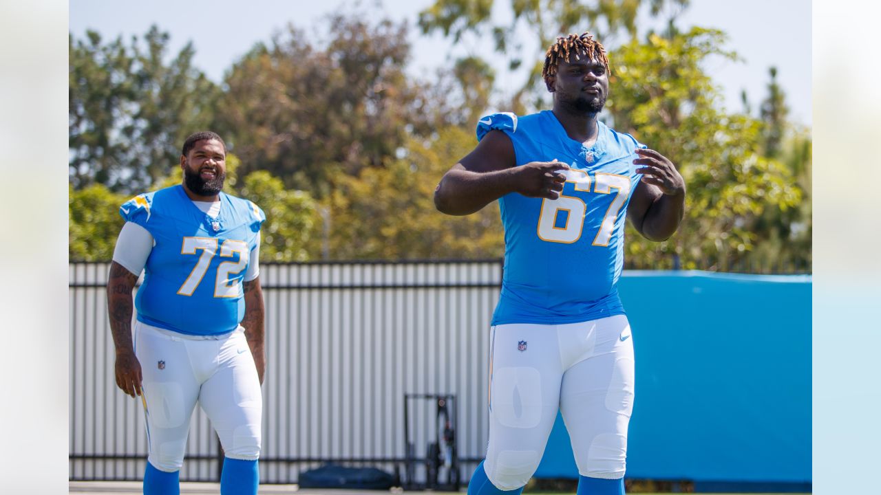 Donald Parham Jr. Los Angeles Chargers Game-Used #89 Powder Blue Jersey vs.  Denver Broncos on October 17 2022