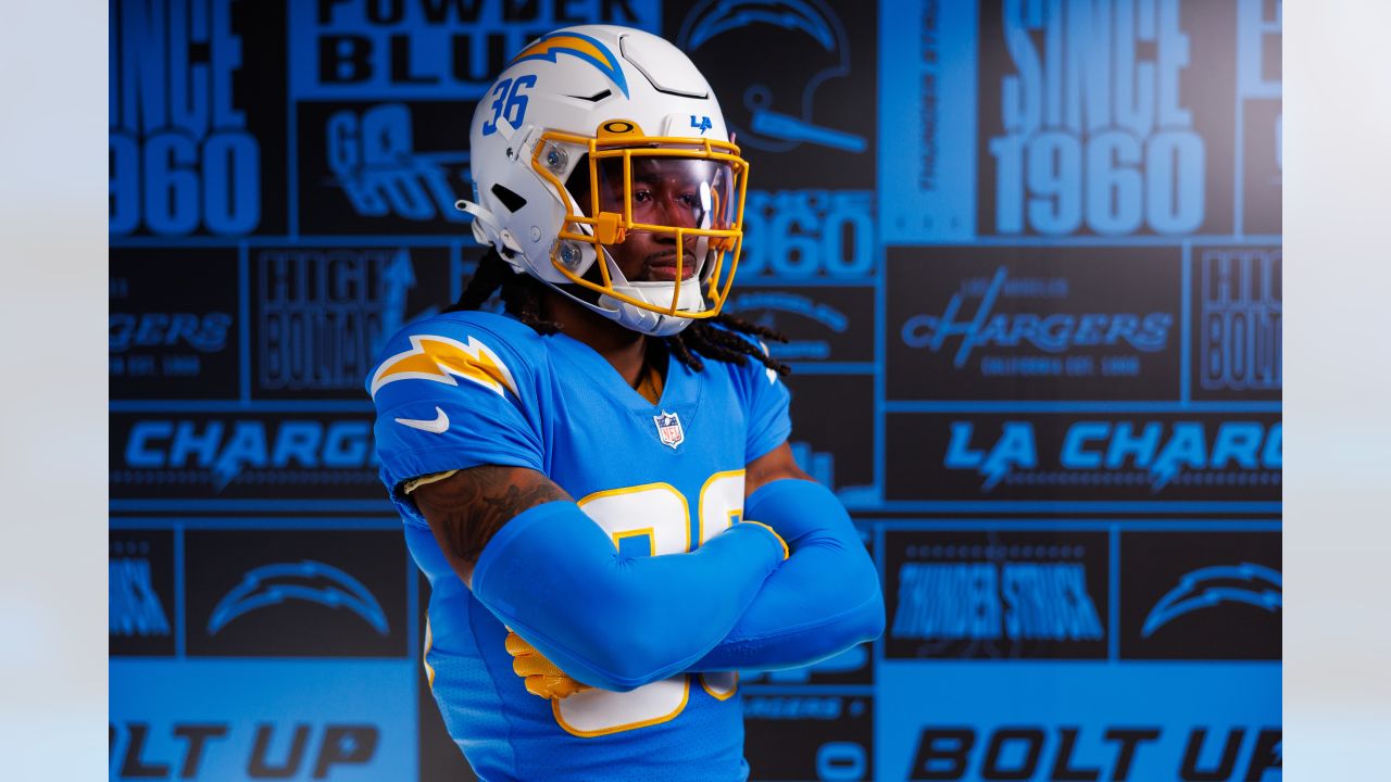 Look: Los Angeles Chargers sport new primary uniforms for media day