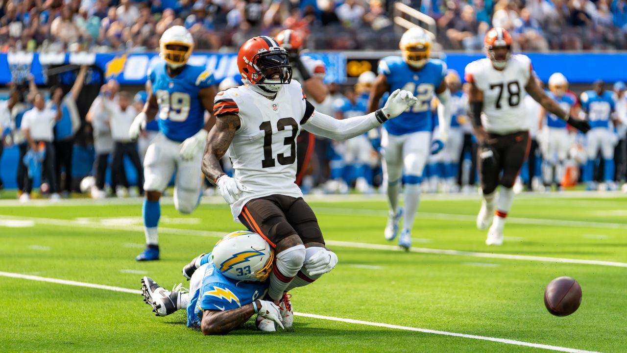 Los Angeles Chargers safety Derwin James (3) against the Denver Broncos in  an NFL football game, Monday, Oct. 17, 2022, in Inglewood, Calif. Chargers  won 19-16. (AP Photo/Jeff Lewis Stock Photo - Alamy