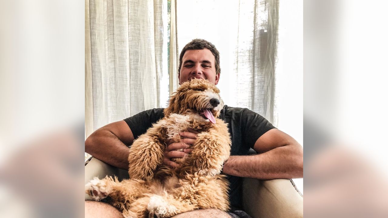 Hunter Henry and his dog Cooper.