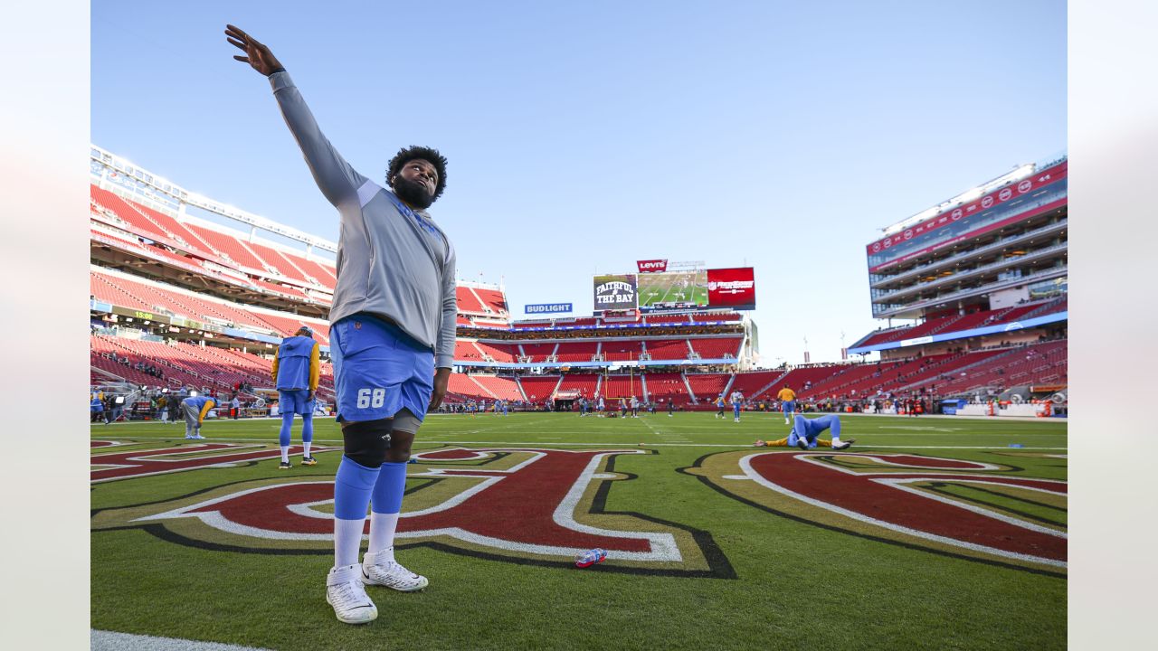 Santa Clara, CA, USA. 13th Sep, 2020. The San Francisco 49ers stand on the  field to an empty stadium during a pregame Black Lives Matter program  during the season opening NFL game