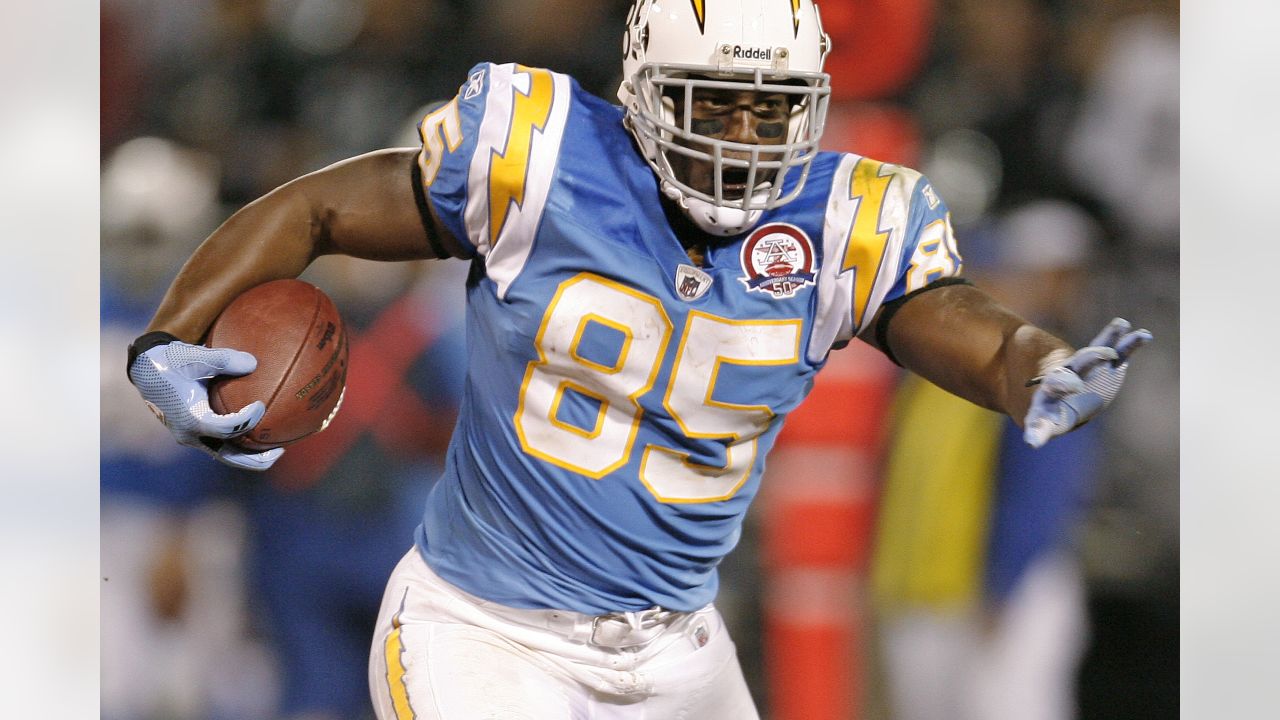 San Diego Chargers tight end Antonio Gates carries the ball during