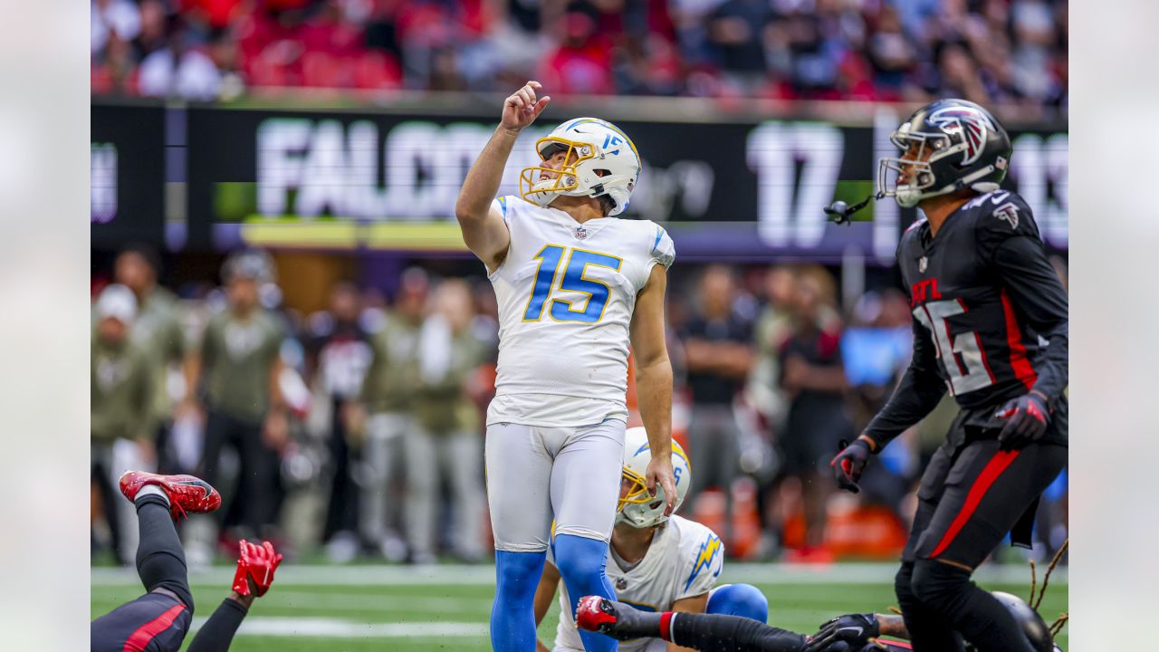 Falcons fumble on wild sequence sets up Chargers K Cameron Dicker