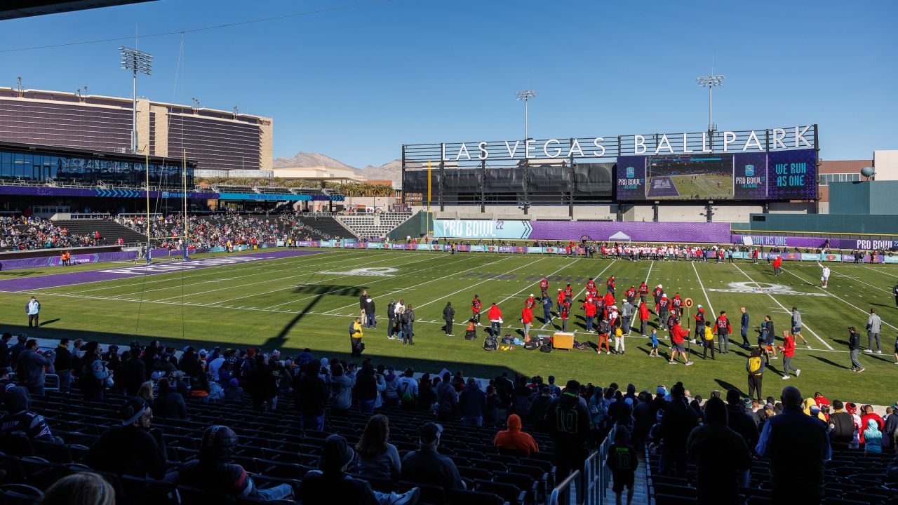 Las Vegas Ballpark turns into football field ahead of 2022 NFL Pro Bowl
