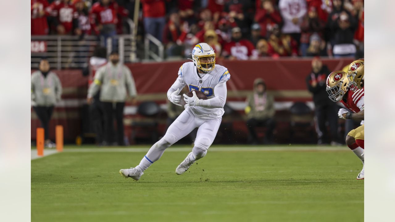 Tre McKitty Los Angeles Chargers Game-Used #88 White Jersey vs. San  Francisco 49ers on November 13 2022