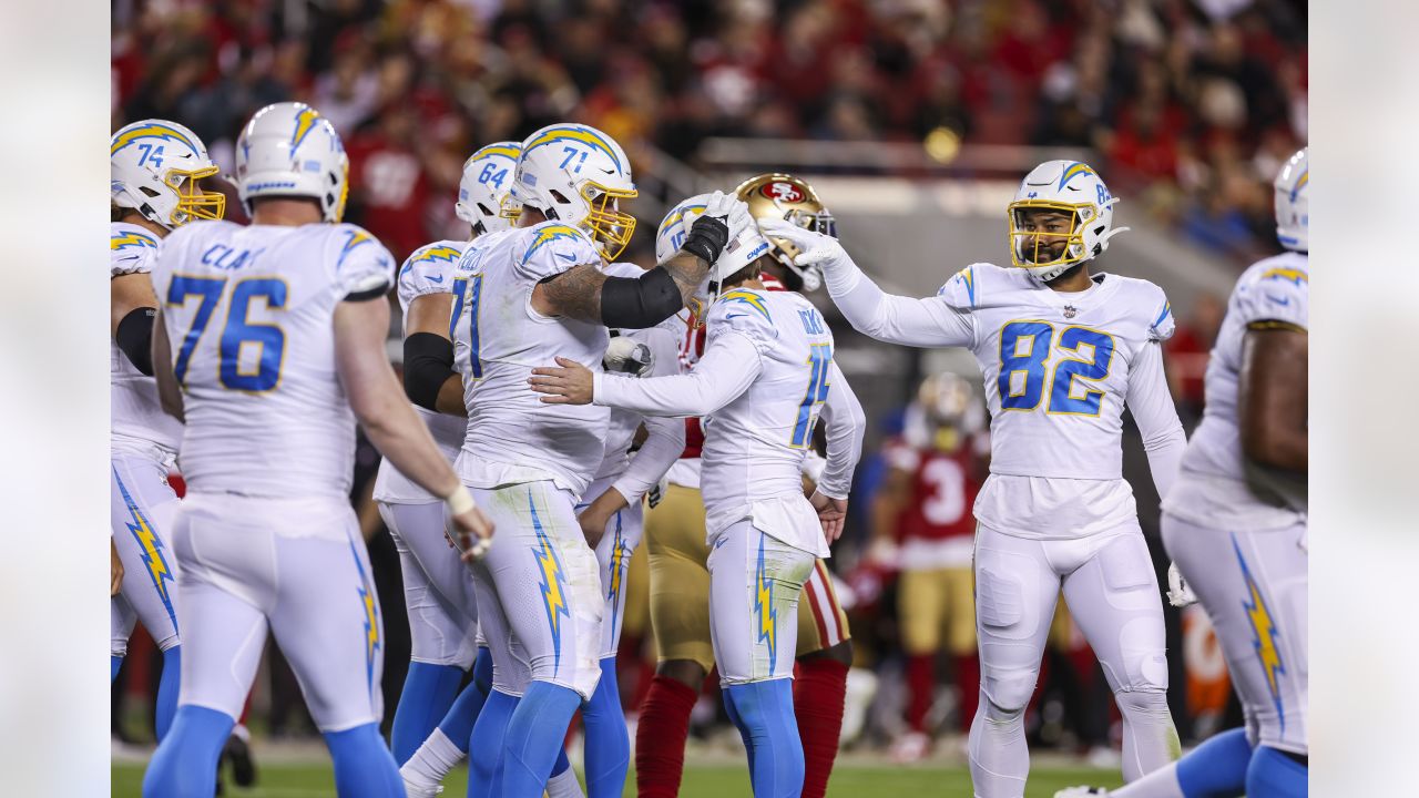 Los Angeles Chargers cornerback Ja'Sir Taylor plays against the San  Francisco 49ers during the first half of an NFL preseason football game  Friday, Aug. 25, 2023, in Santa Clara, Calif. (AP Photo/Godofredo