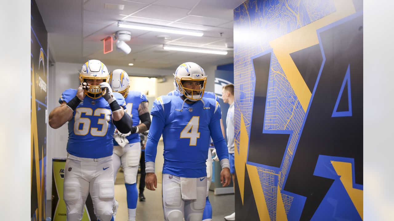 Inglewood, California, May 24, 2021, Los Angeles Rams and Los Angeles  Chargers jerseys on display at the Equipment Room team store atf SoFi  Stadium, Monday, May 24, 2021, in Inglewood, Calif. The