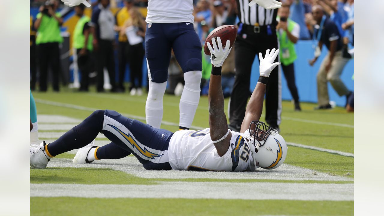 Carson, CA. 30th Sep, 2018. Los Angeles Chargers quarterback Philip Rivers  (17)during the NFL San Francisco 49ers vs Los Angeles Chargers at the  Stubhub Center in Carson, Ca on September 30, 2018 (