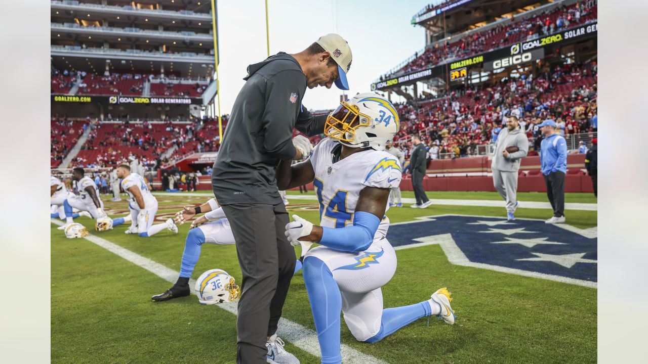 Santa Clara, CA, USA. 13th Sep, 2020. The San Francisco 49ers stand on the  field to an empty stadium during a pregame Black Lives Matter program  during the season opening NFL game