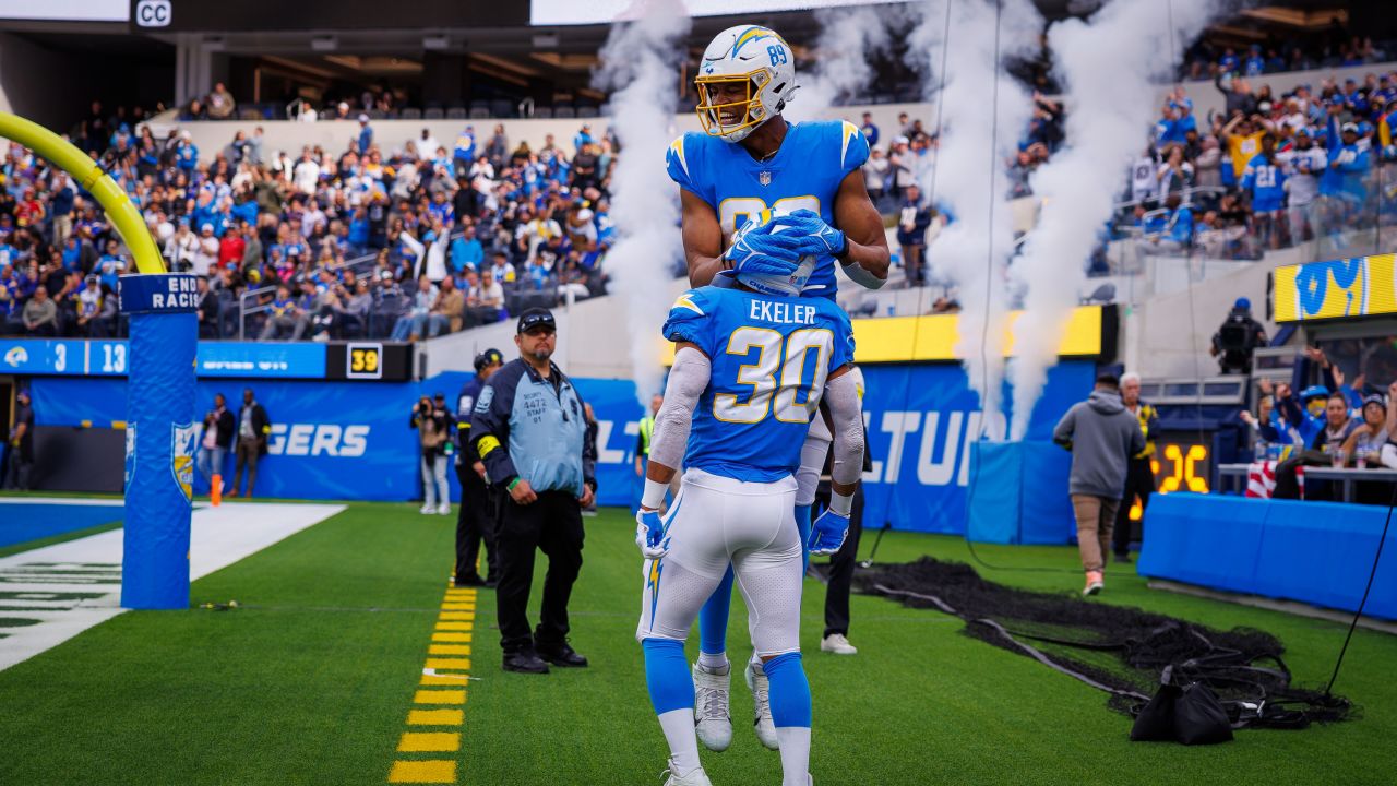 Los Angeles Rams wide receiver Tyler Hudson (86) catches the ball before an  NFL preseason football game against the Los Angeles Chargers, Saturday,  Aug. 12, 2023, in Inglewood, Calif. (AP Photo/Kyusung Gong