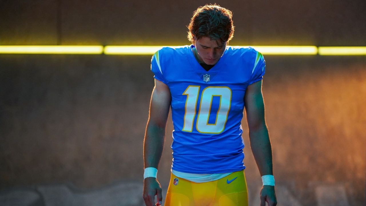 2021 LA Chargers Justin Herbert QB 1-⭐-Star Stick-on SKY BLUE