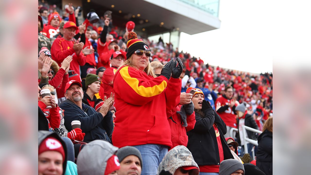 November 6, 2011: A Kansas City Chiefs fan wears an arrowhead on